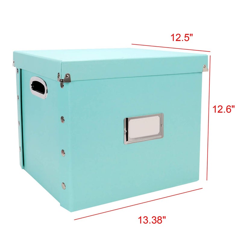 Snap-N-Store Vinyl Record Storage Box - 12" - 1 Pack- Crate Holds up to 75 Vinyl Albums - Mint - Image 3
